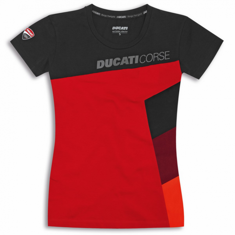 Ducati DC Sport T-Shirt Ladies Black/Red