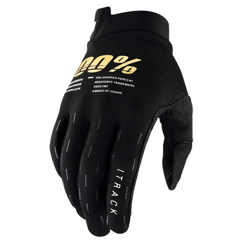 100% iTrack Gloves Black