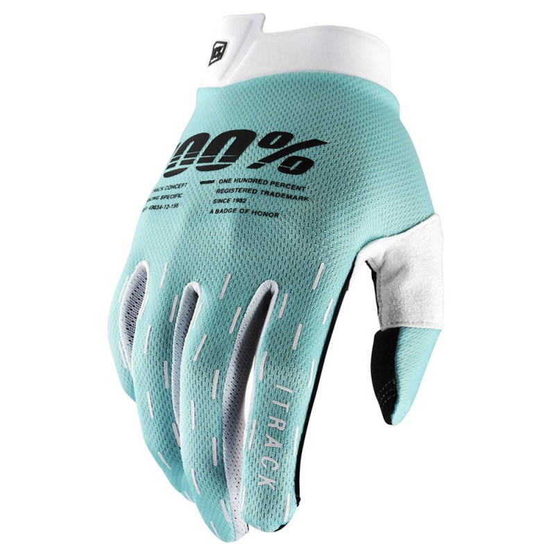 100% iTrack Gloves Aqua