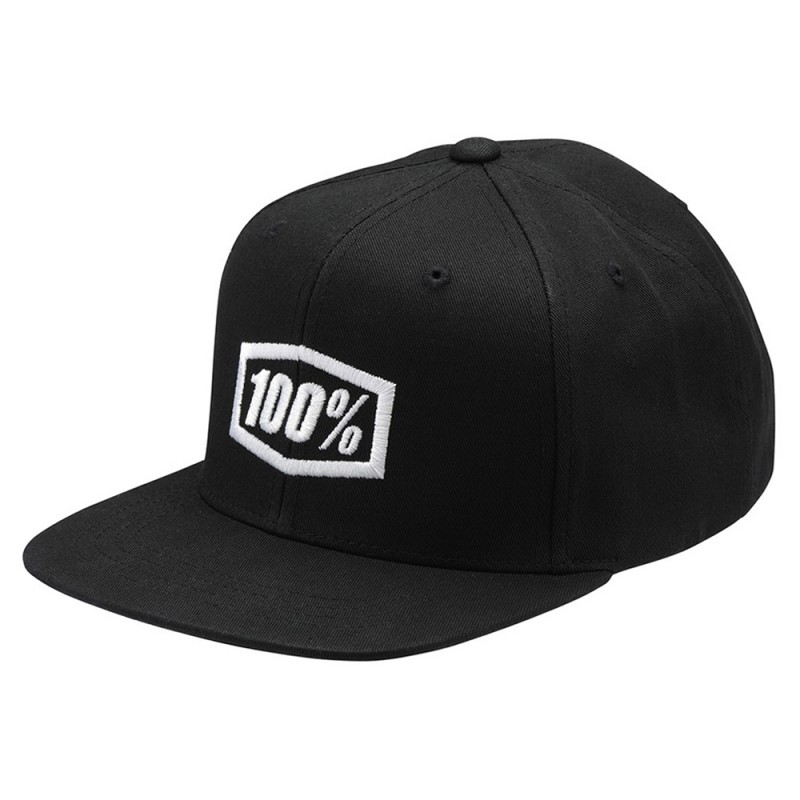 100% Essential Snapback Cap Black