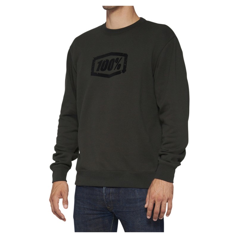 100% Avalance Crewneck Pullover Light Black