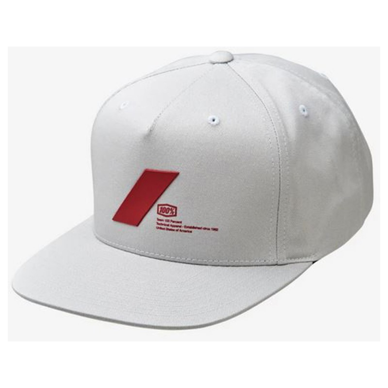 100% Forward Snapback Cap LYP Fit Light Grey