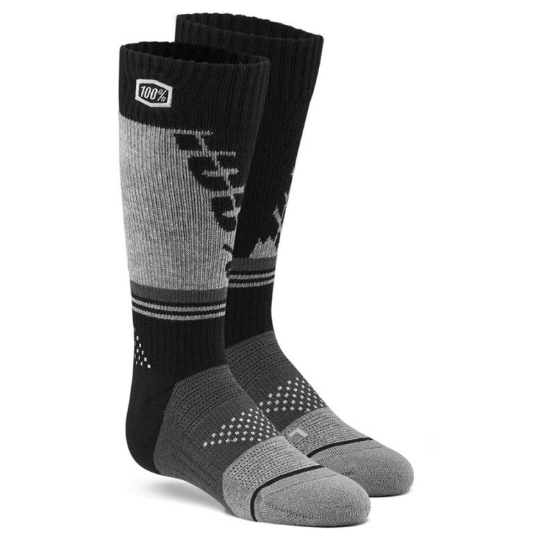 100% Torque Youth Moto Socks Black/Grey