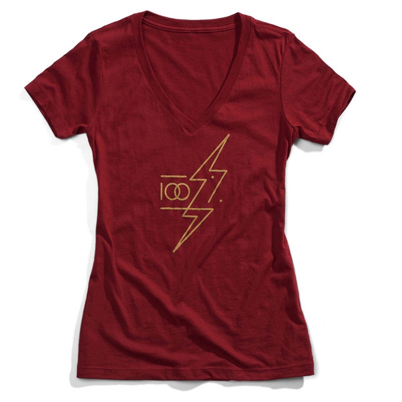 100% Womens Helgi T-Shirt Brick