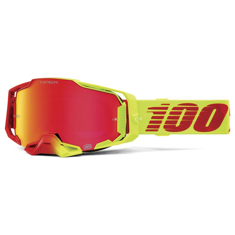 100% Armega Goggle Solaris Hiper + Red Mirror Lens