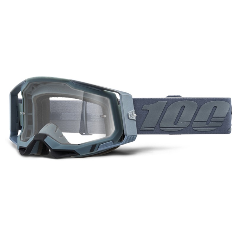 100% Racecraft 2 Goggle Battleship + Clear Lens
