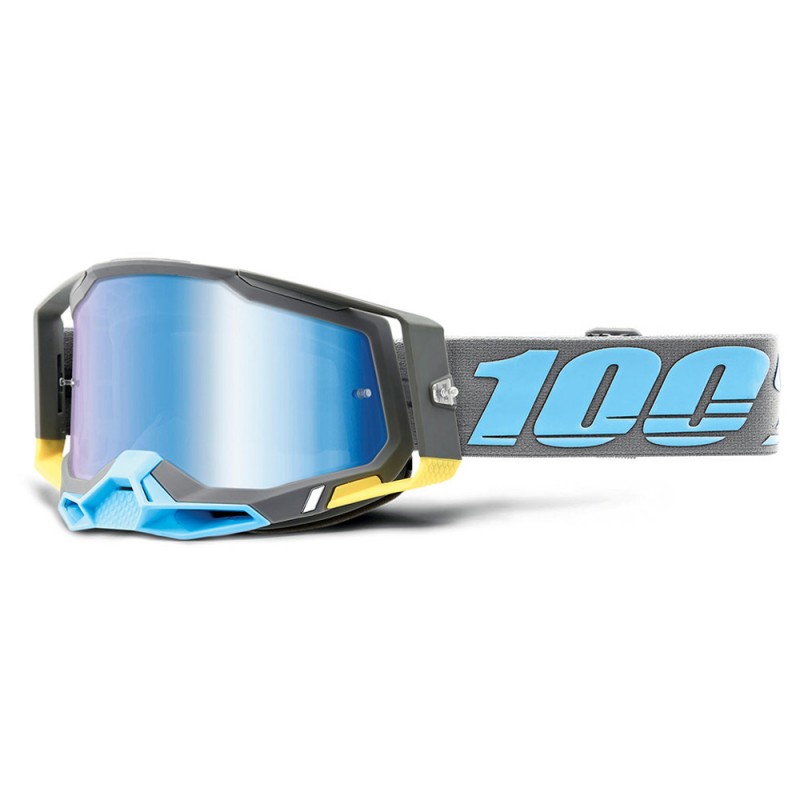 100% Racecraft 2 Goggle Trinidad + Mirror Blue Lens