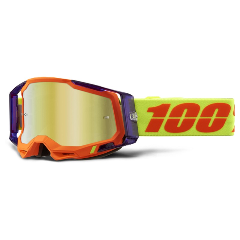 100% Racecraft 2 Goggle Panam + Mirror Gold Lens