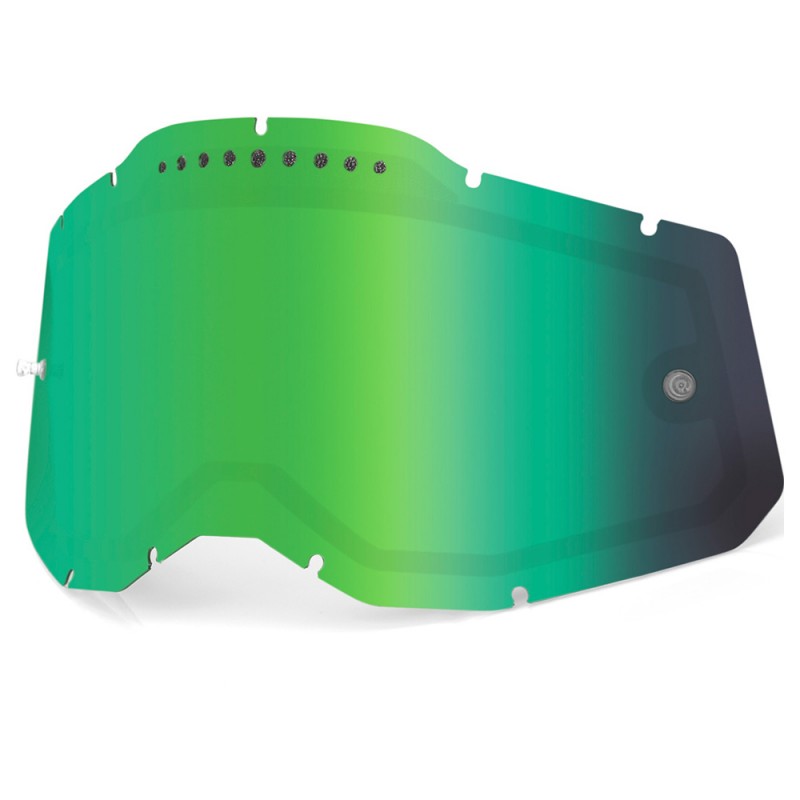 100% Racecraft 2, Accuri 2 & Strata 2 Vent Dual Lens Mirror Green