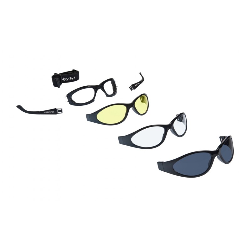 Ugly Fish Slim RS04282 Multi-Lens Pack Matt Black Frame + Smoke/Clear/Yellow Lens