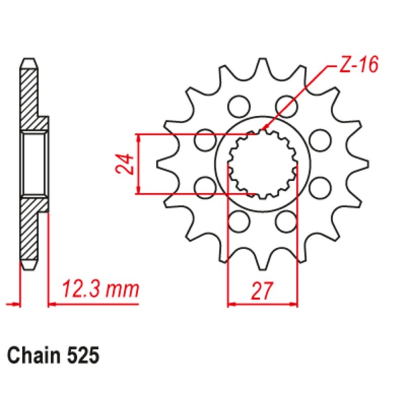 Supersprox Front Sprocket 10-17K-xx (525)