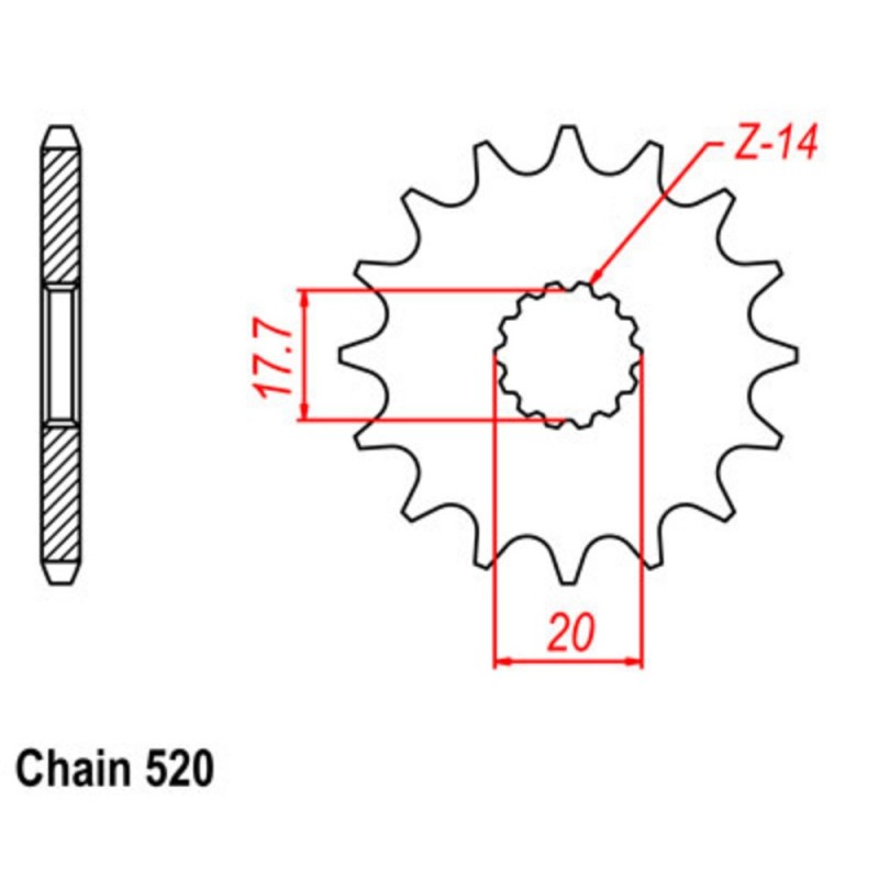 Supersprox Front Sprocket 10-2HG-xx (520)