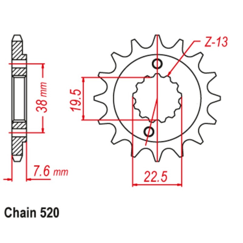 Supersprox Front Sprocket 10-401-14 (520)