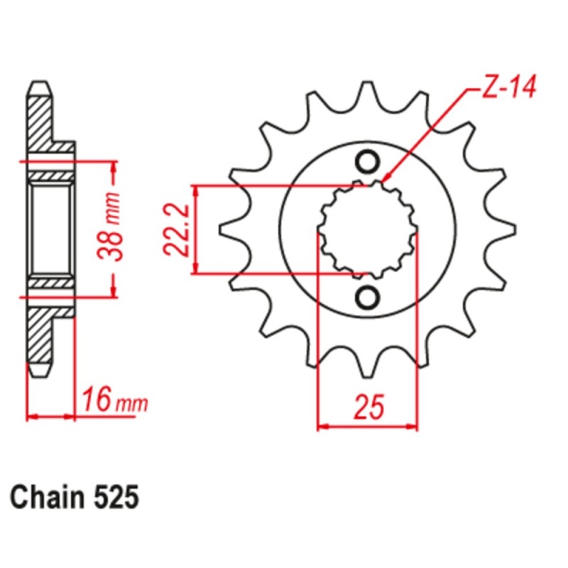 Supersprox Front Sprocket 10-740-xx (525)