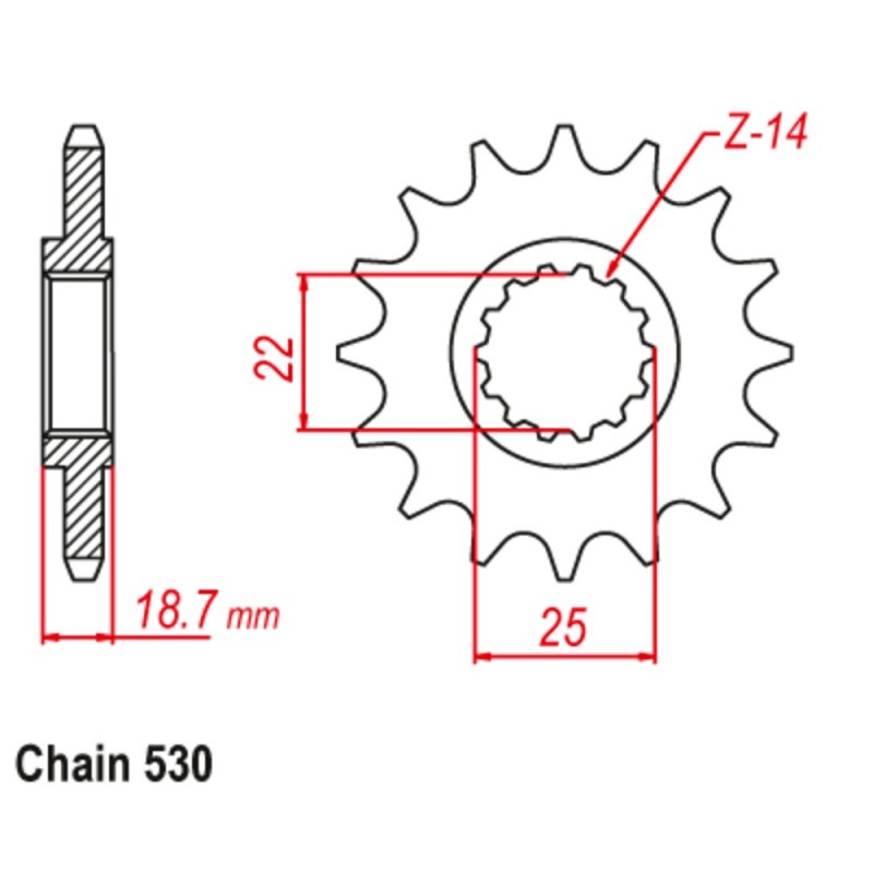 Supersprox Front Sprocket 10-743-xx (530)