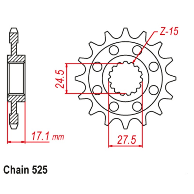 Supersprox Stealth Front Sprocket 10S-749-xx (525)