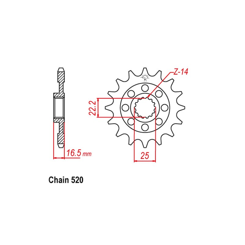 Supersprox Front Sprocket 10-742-15 (520)