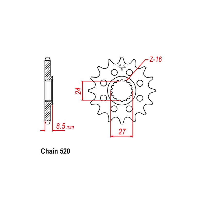 Supersprox Stealth Front Sprocket 10S-523-xx (520)