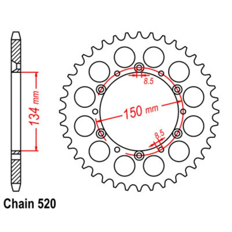 Supersprox Stealth Rear Sprocket Black 11S-110-xxBK (520)