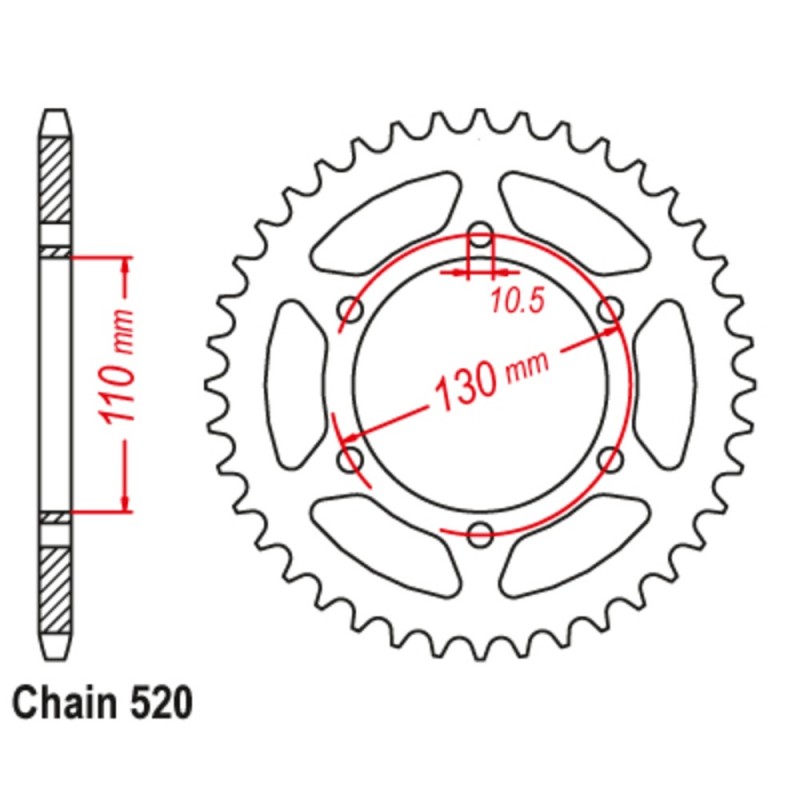Supersprox Rear Sprocket Steel 11-192-xx (520)