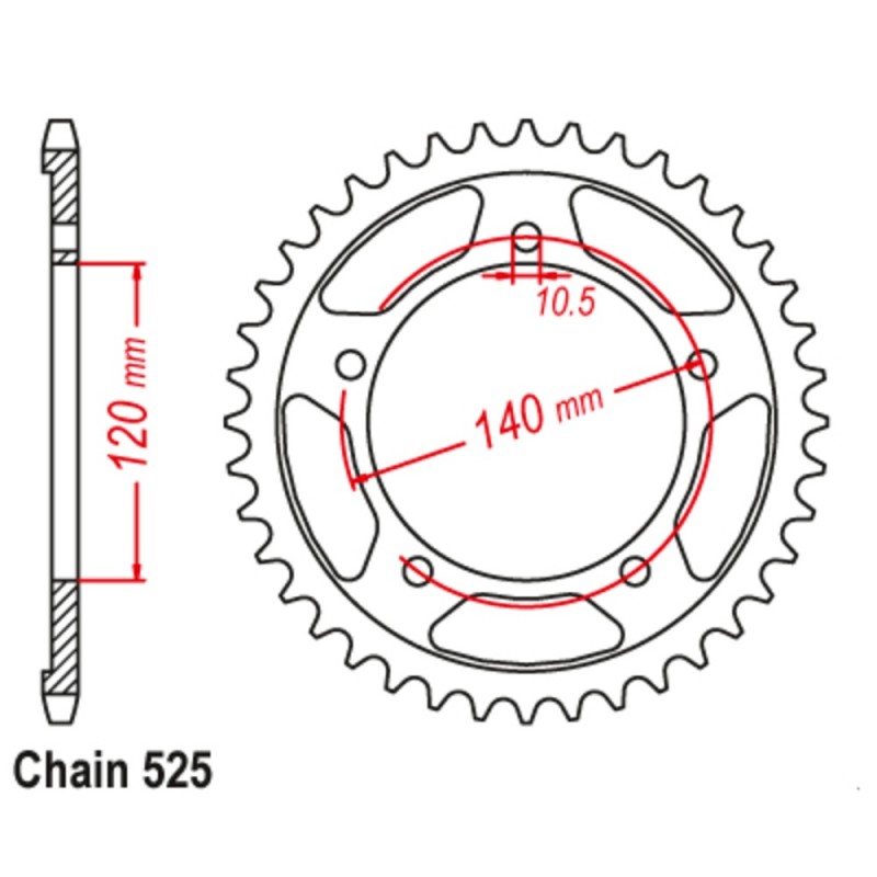 Supersprox Rear Sprocket Steel 11-35F-xx (525)