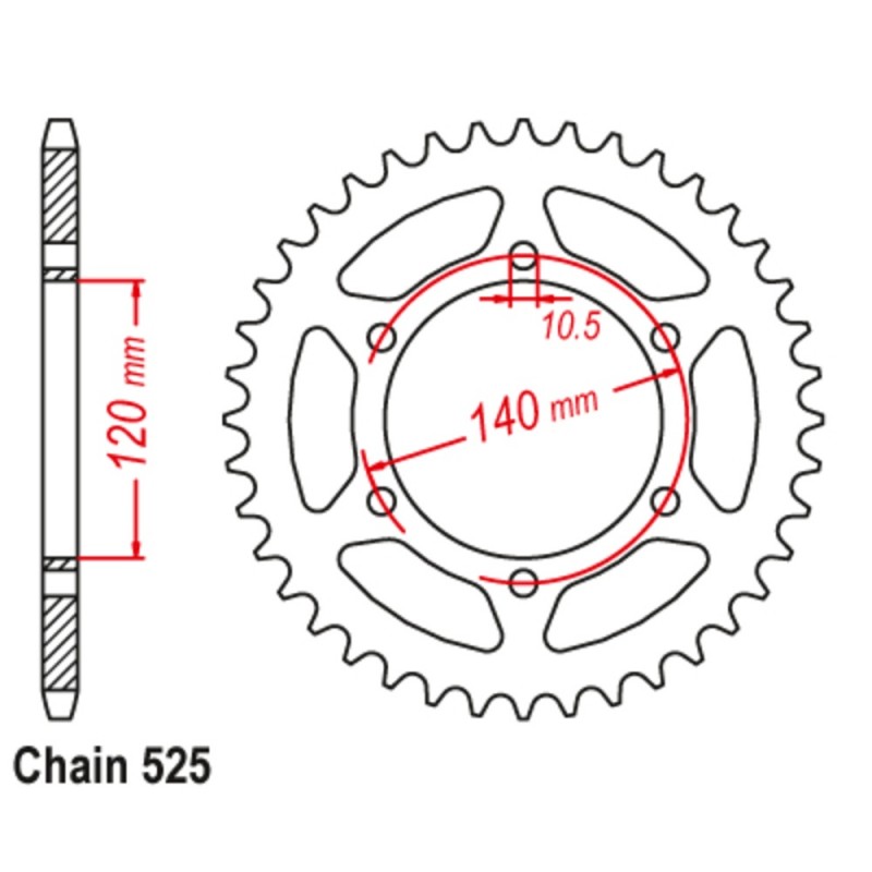 Supersprox Rear Sprocket Steel 11-ZXR-xx (525)