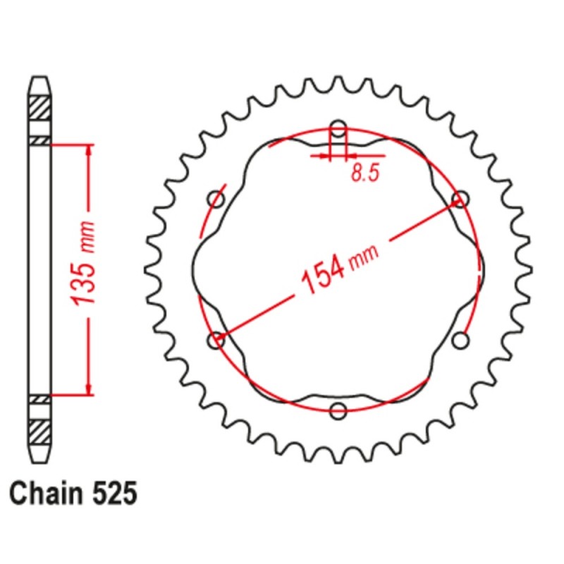 Supersprox Stealth Rear Sprocket 11S-737-xx (520)