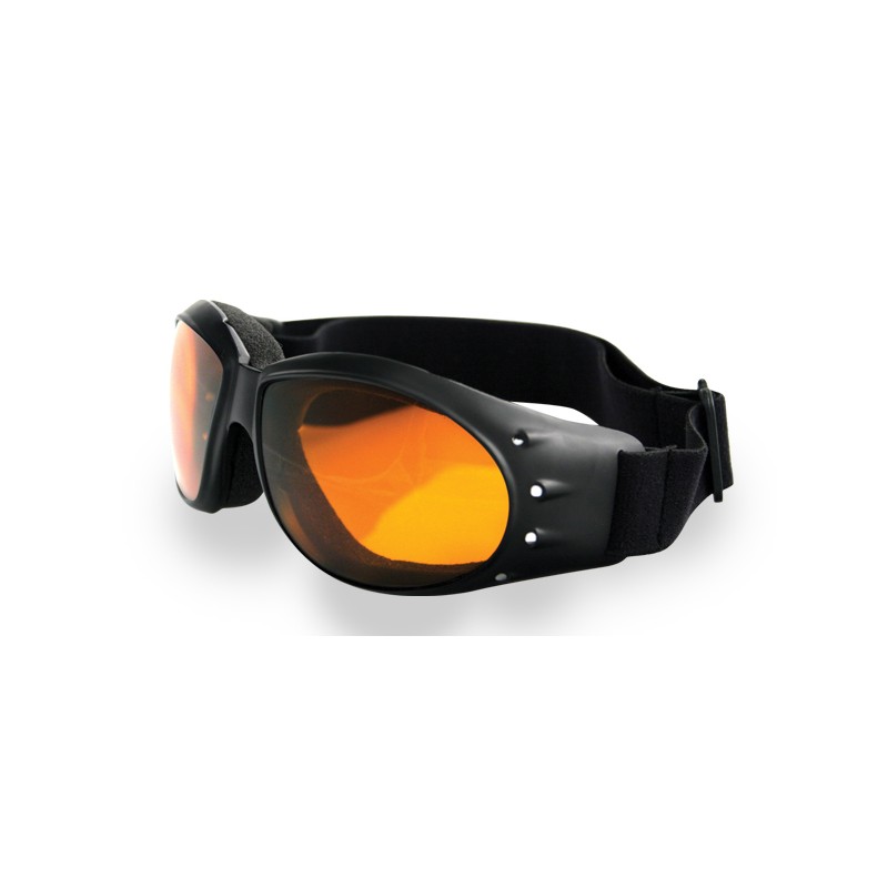 Bobster Eyewear Cruiser Goggles Black + Anti-fog Amber Lens