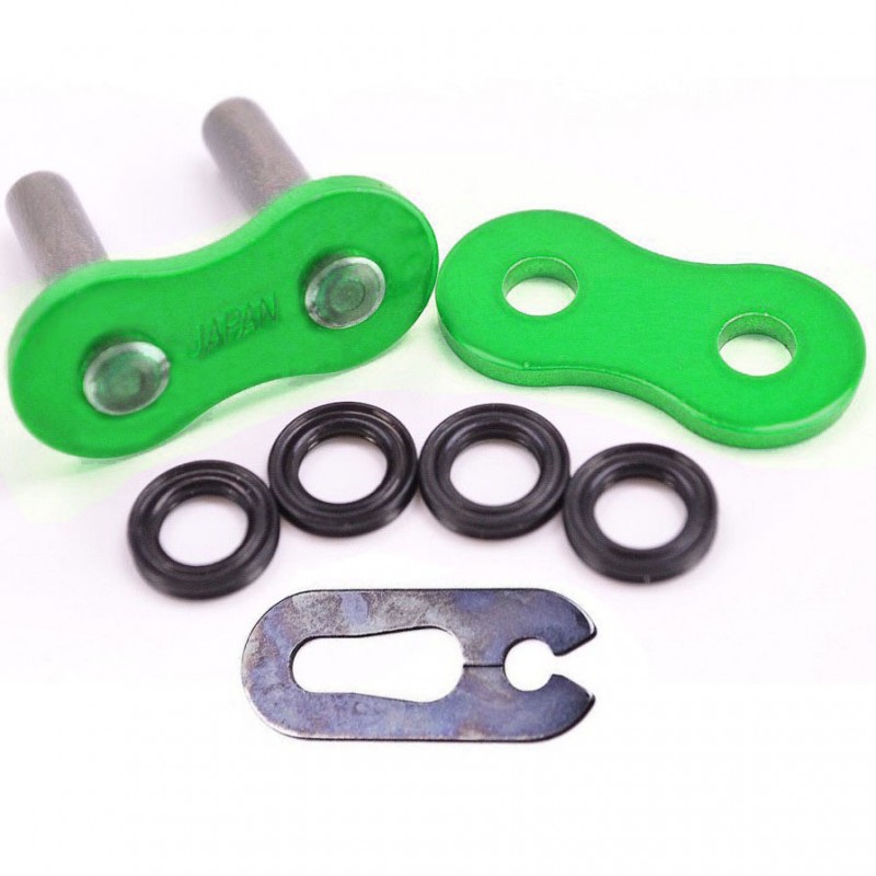EK Chains 520 QX-Ring Chain Green Clip Link