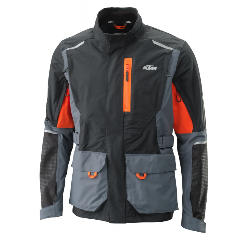 KTM Racetech Waterproof Jacket Mens Black/Grey/Orange