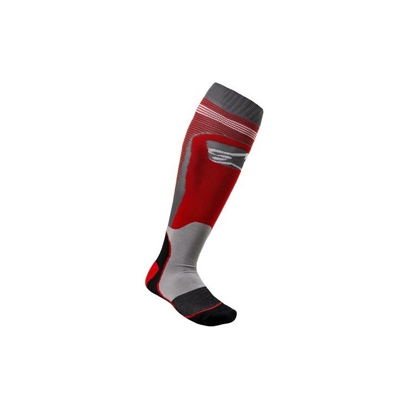 Alpinestars MX Plus 1 Socks Red/Cool Grey