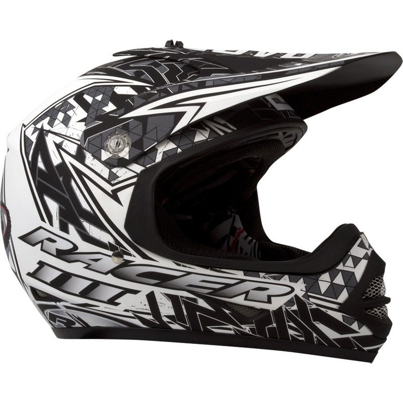 RXT Racer 3 Helmet Youth Matt Black/White