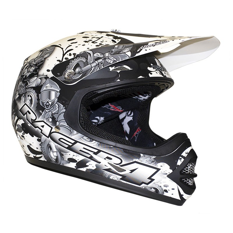 RXT Racer 4 Helmet Youth Matt Black/White