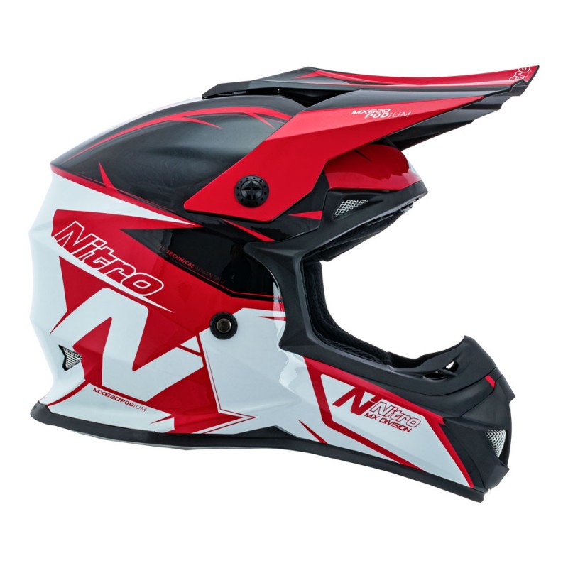 Nitro MX620 Podium Helmet Junior Black/Red/White