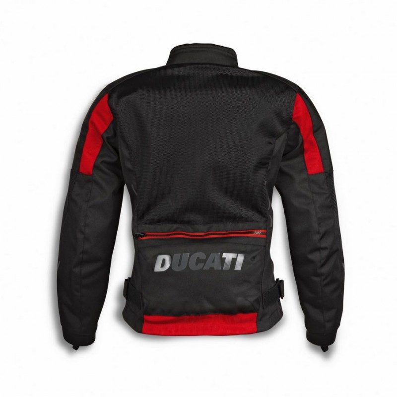 Ducati Flow C5 Fabric Jacket Womens Black/Red