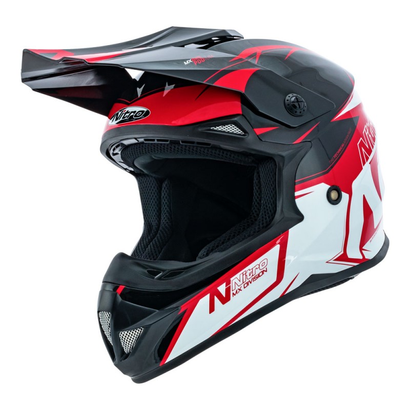 Nitro MX620 Podium Helmet Junior Black/Red/White
