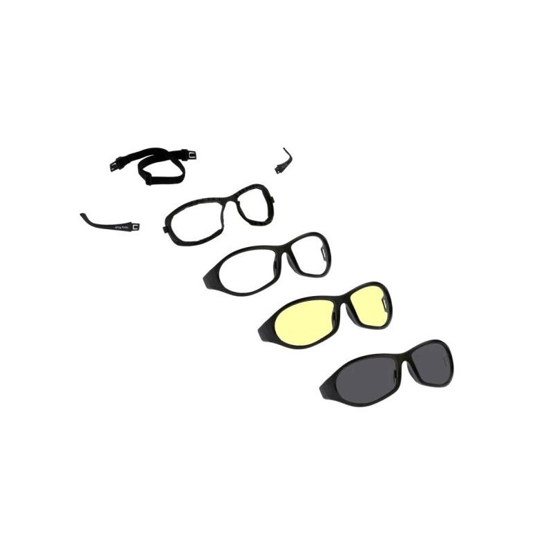 Ugly Fish Cruize Multi-Lens Pack Matt Black Frame + Smoke/Clear/Yellow Lens