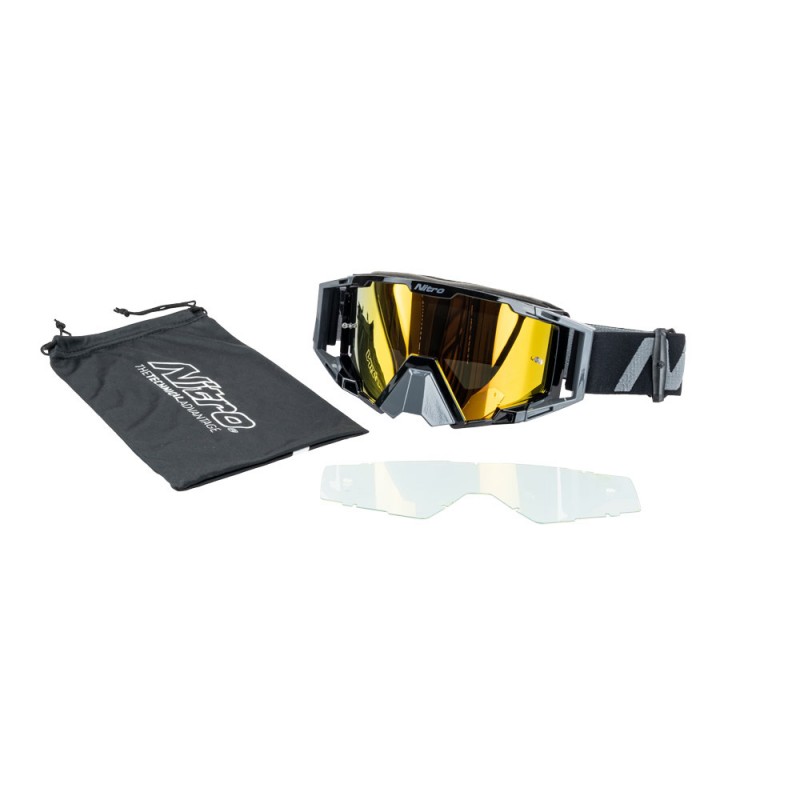 Nitro NV-100 MX Goggles Grey/Black +  Iridium Lens