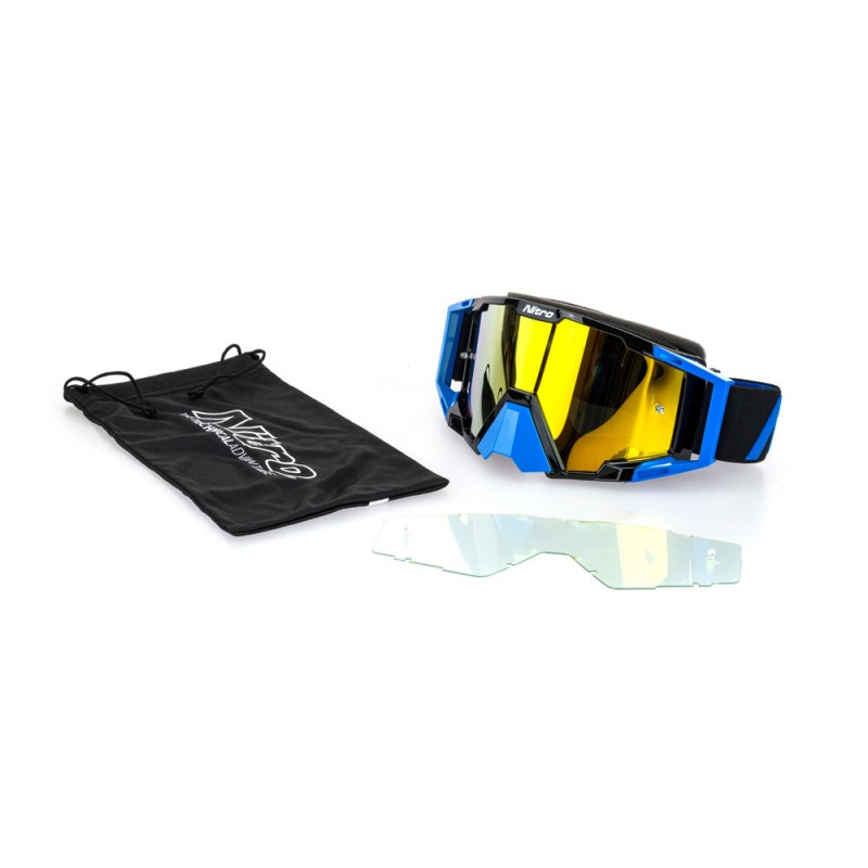 Nitro NV-100 MX Goggles Blue/Black +  Iridium Lens