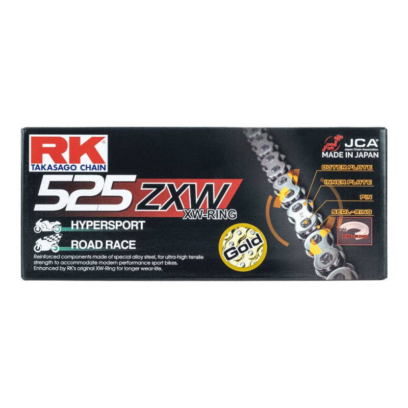 RK Chain 525GXZ-120L Gold