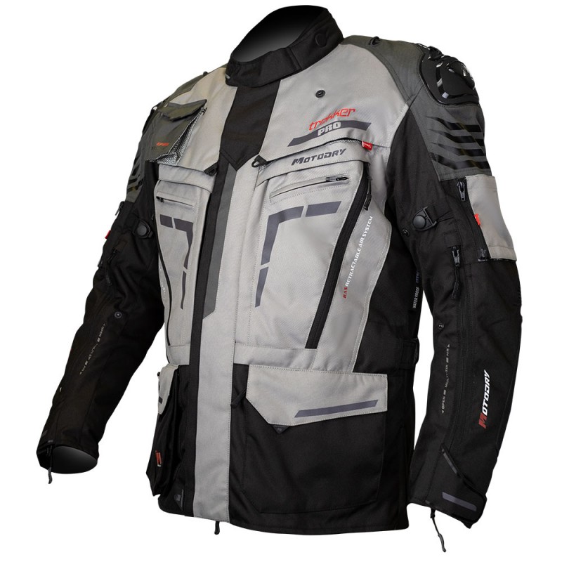 MotoDry Trekker Pro Jacket Mens Black/Anthracite/Grey