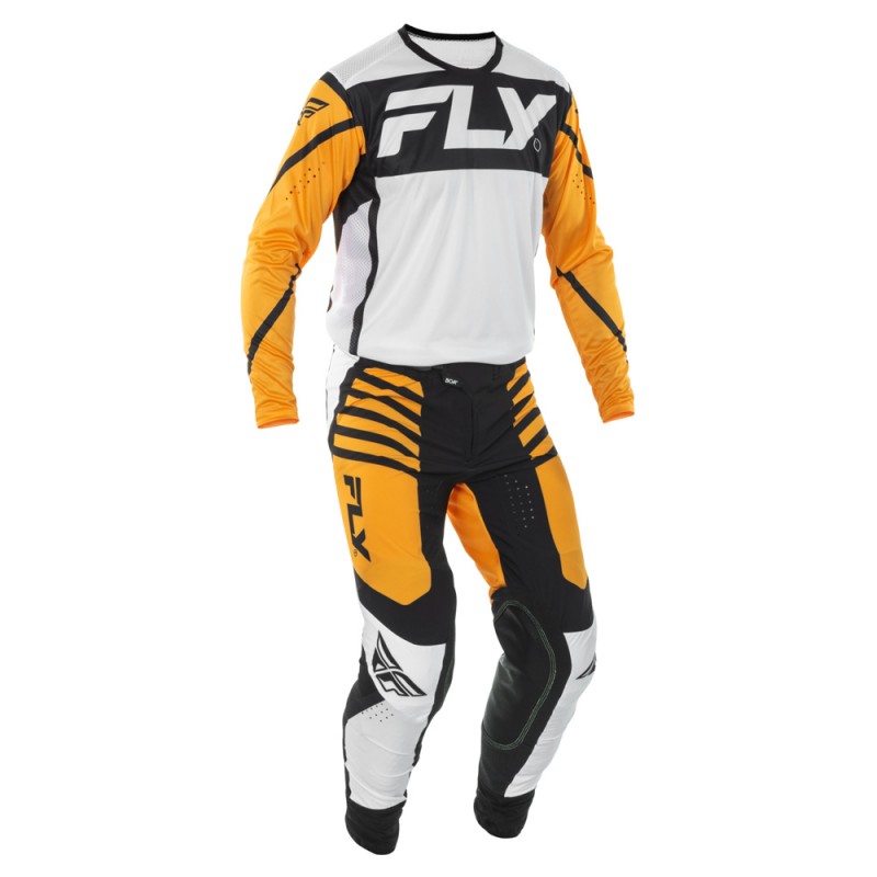 Fly Racing 2025 Lite MX Jersey White/Black/Mustard