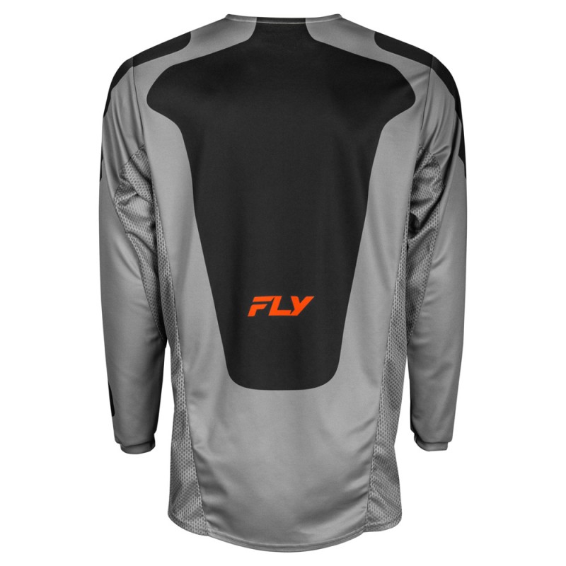 Fly Racing 2025 Kinetic MX Jersey Sym Grey/Orange/Black