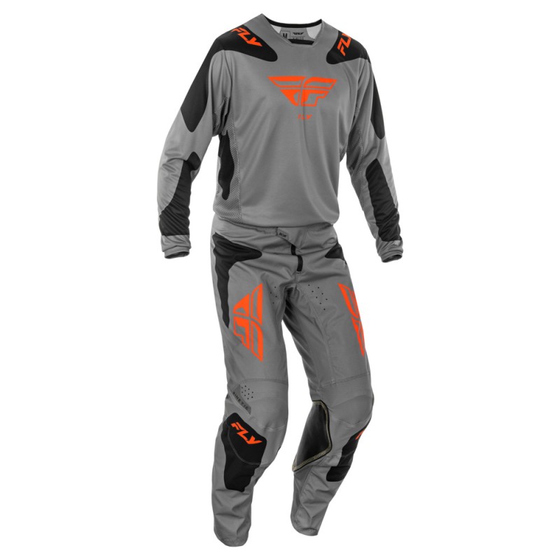 Fly Racing 2025 Kinetic MX Jersey Sym Grey/Orange/Black