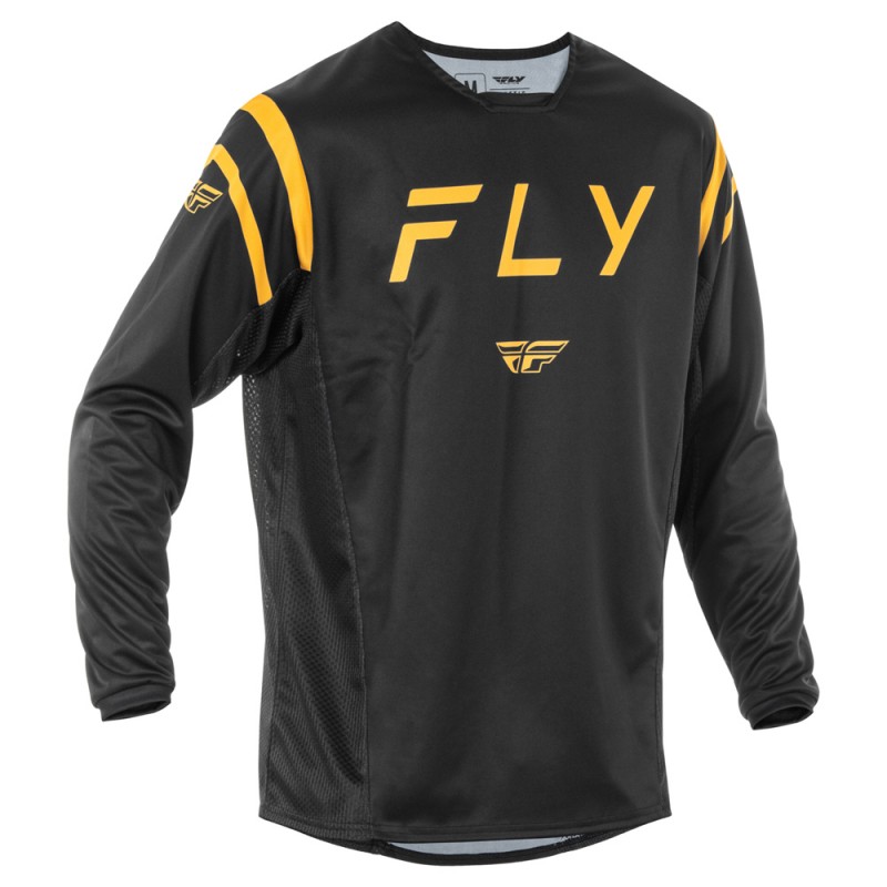 Fly Racing 2025 Kinetic MX Jersey Center Black/Gold