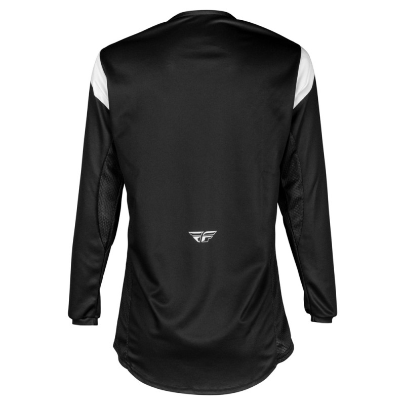 Fly Racing 2025 Kinetic MX Jersey Youth Stoke Black/White