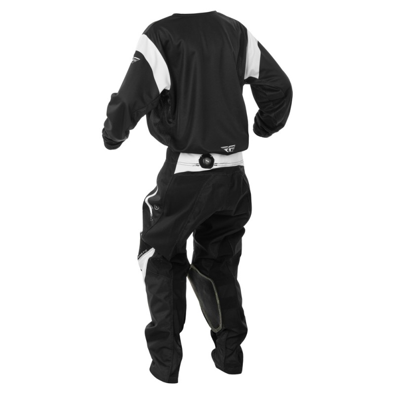 Fly Racing 2025 Kinetic MX Jersey Youth Stoke Black/White