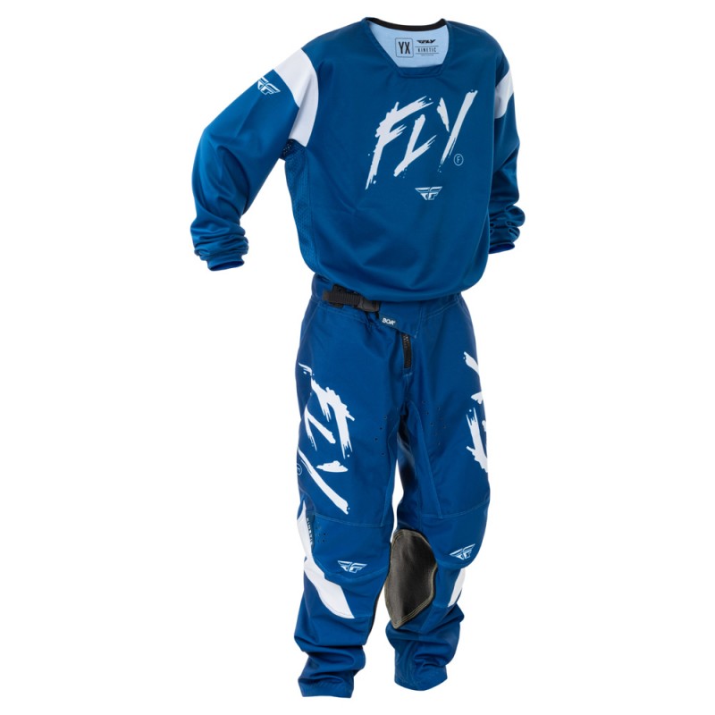 Fly Racing 2025 Kinetic MX Jersey Youth Stoke Navy/White