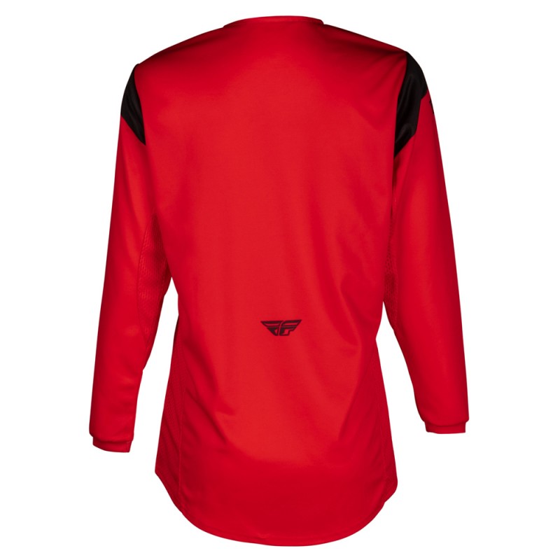 Fly Racing 2025 Kinetic MX Jersey Youth Stoke Red/Black