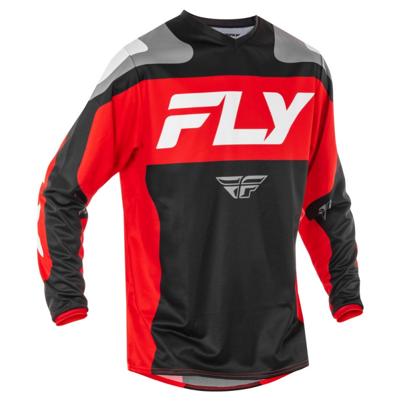 Fly Racing 2025 F-16 MX Jersey Youth Black/Red/White
